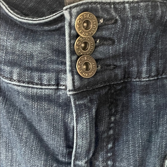 Torrid premiem Dark Blue Skinny Jeans with Zipper Accents - Picture 4 of 8